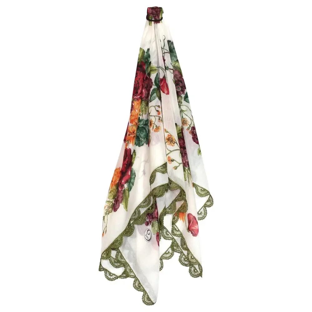 Tulbent Scarf Handmade Crochet Detailing NWOT